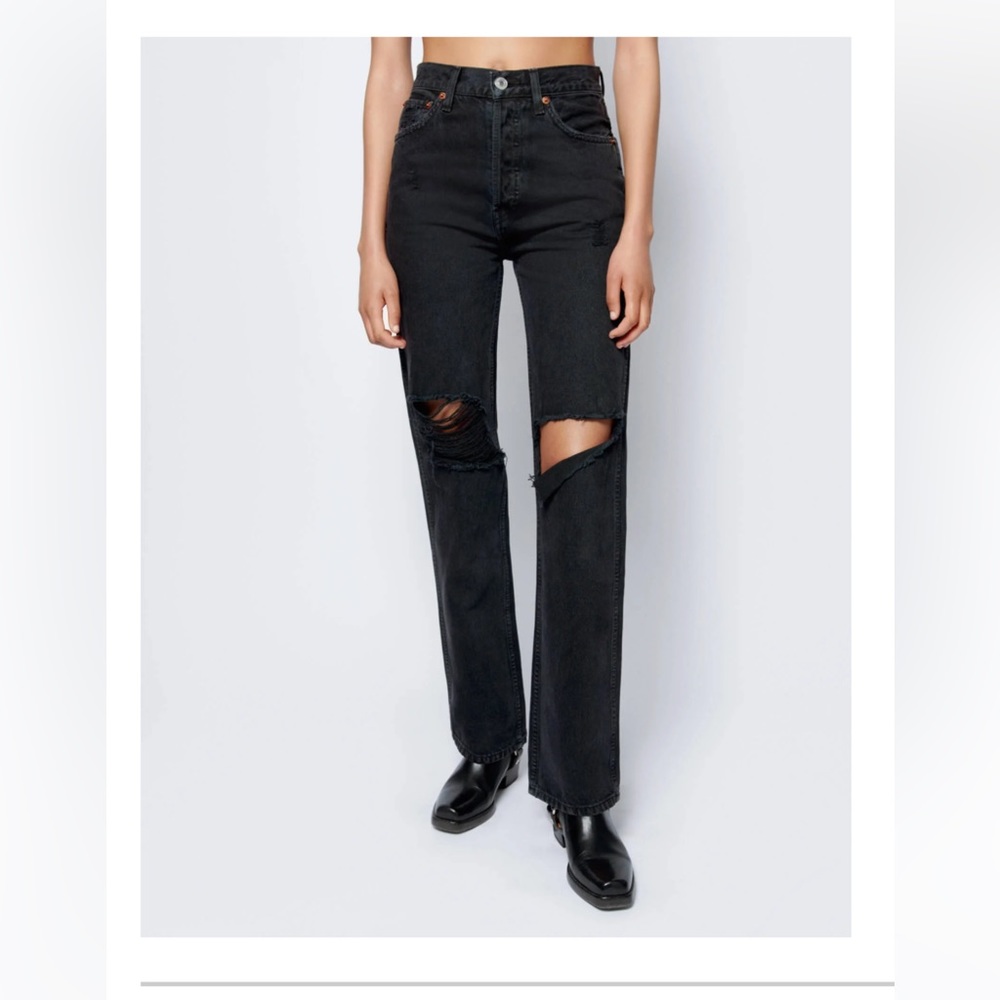 RE/DONE 90s High Rise Black Jeans